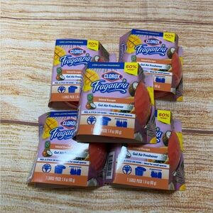 CLOROX Fraganzia Island Escape Gel Air Freshener 1.4 oz each 5 Large Pucks